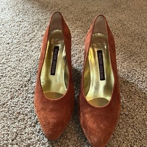 Walter Steiger brown suede heels